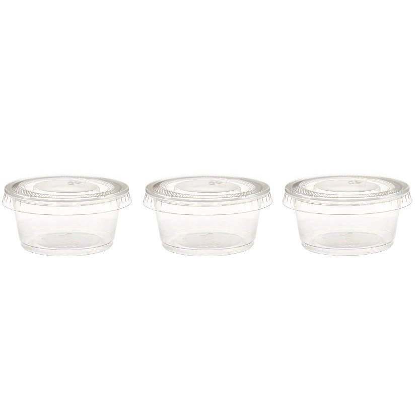 Disposable Plastic Condiment 2oz Portion Cup with Lid