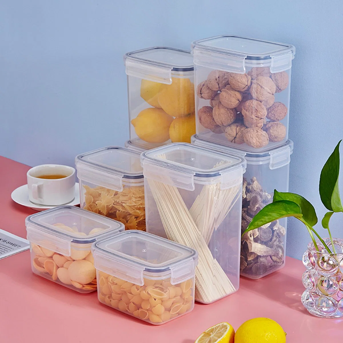 4PCS Food Grade Airtight Storage Box for Kitchen