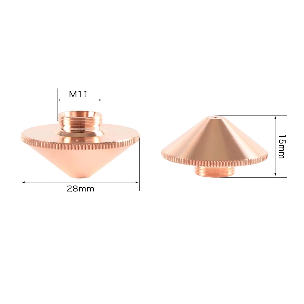 Cutting Head Laser Nozzle Single Double Chrome-Plated Layers D28 Caliber 0.8-6.0mm for Precitec Wsx Fiber Cutting Head