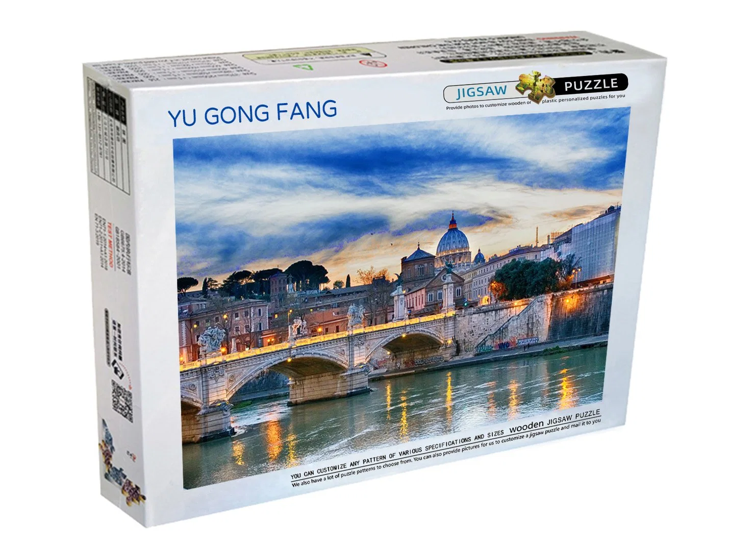 Roman Bridge, Wholesale/Supplier Intellectual Educational Kids Toys, Wooden 1000 Piece Jigsaw Puzzle Gifts Toy, Customisable Patterns and Sizes.