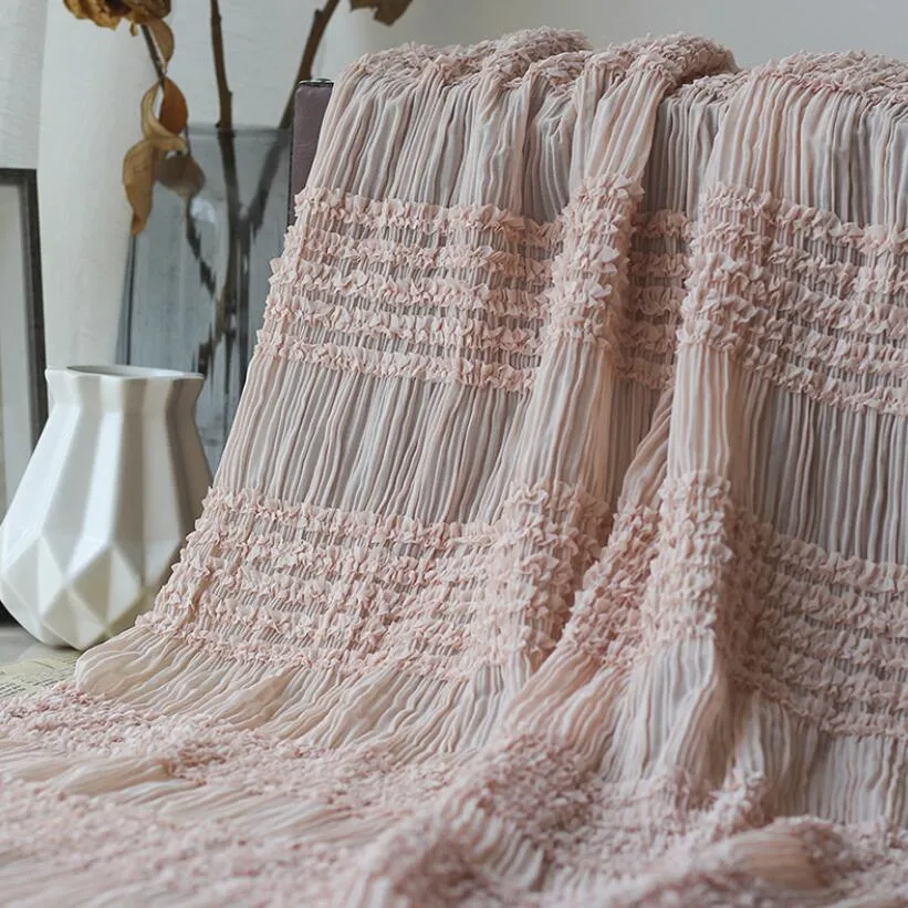 New Design Recycled Chiffon High Tension Crinkle Crochet Fabric for Dress