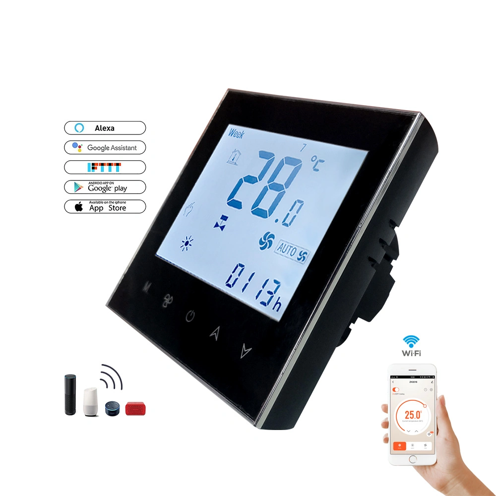 HLK-Lüfterspule wöchentlich programmierbare LCD-Anzeige Smart Room 24V WiFi-Thermostat