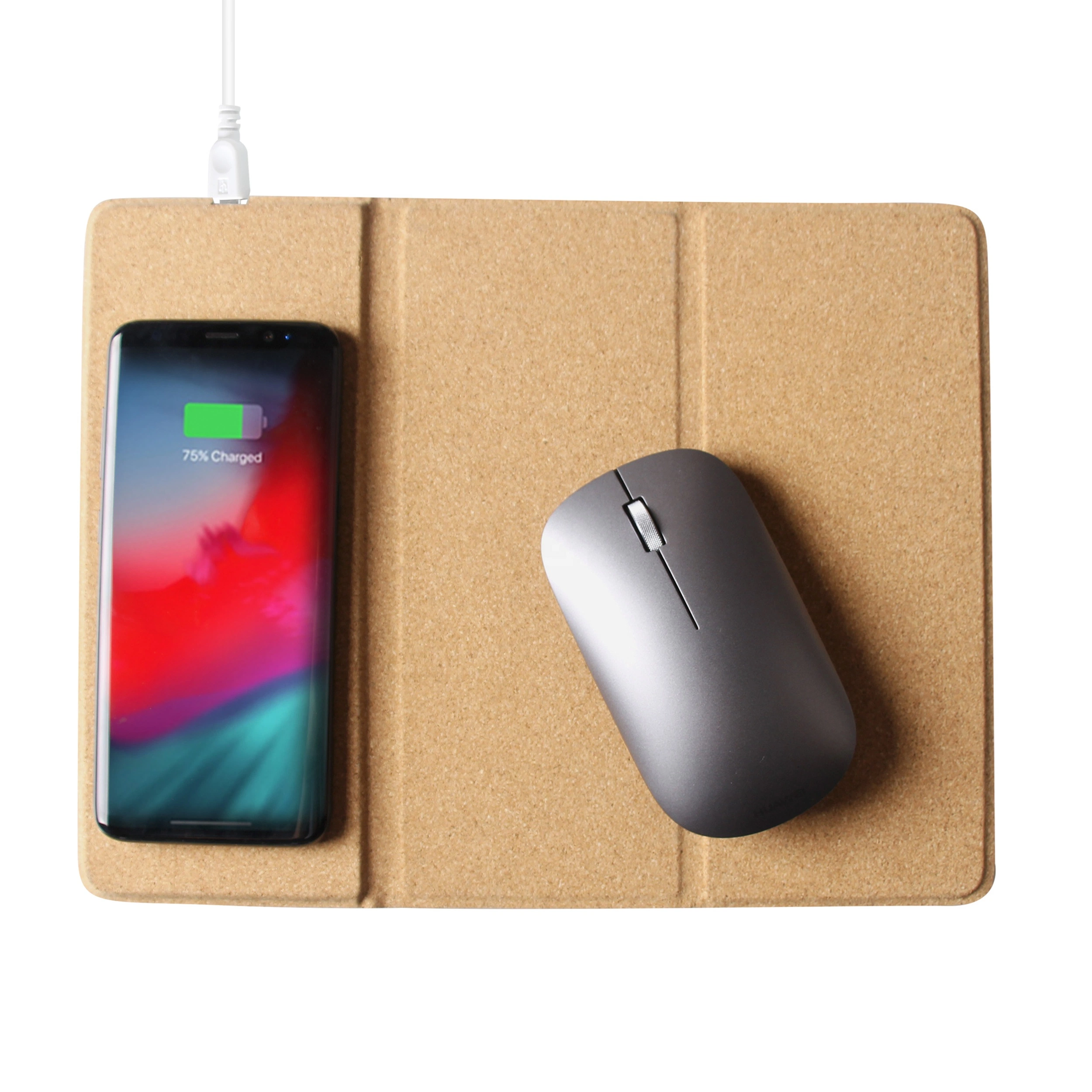 21 Material Ecológico Celular Carregamento Rápido Mouse pad carregador sem fio