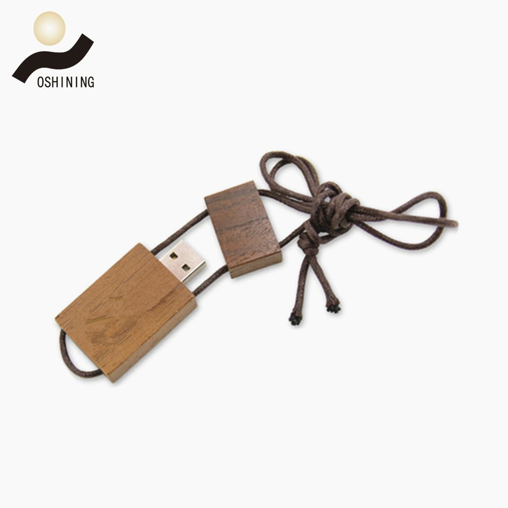 Hot Sales Wooden USB Flash Disk Bamboo Lanyard USB Memory Sticks (USB-WD310)