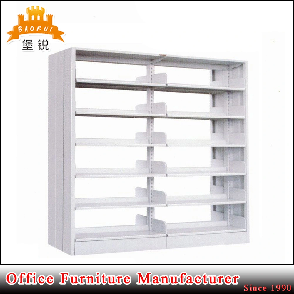 Single Face Double Sided Library Furniture Steel Bookshelf