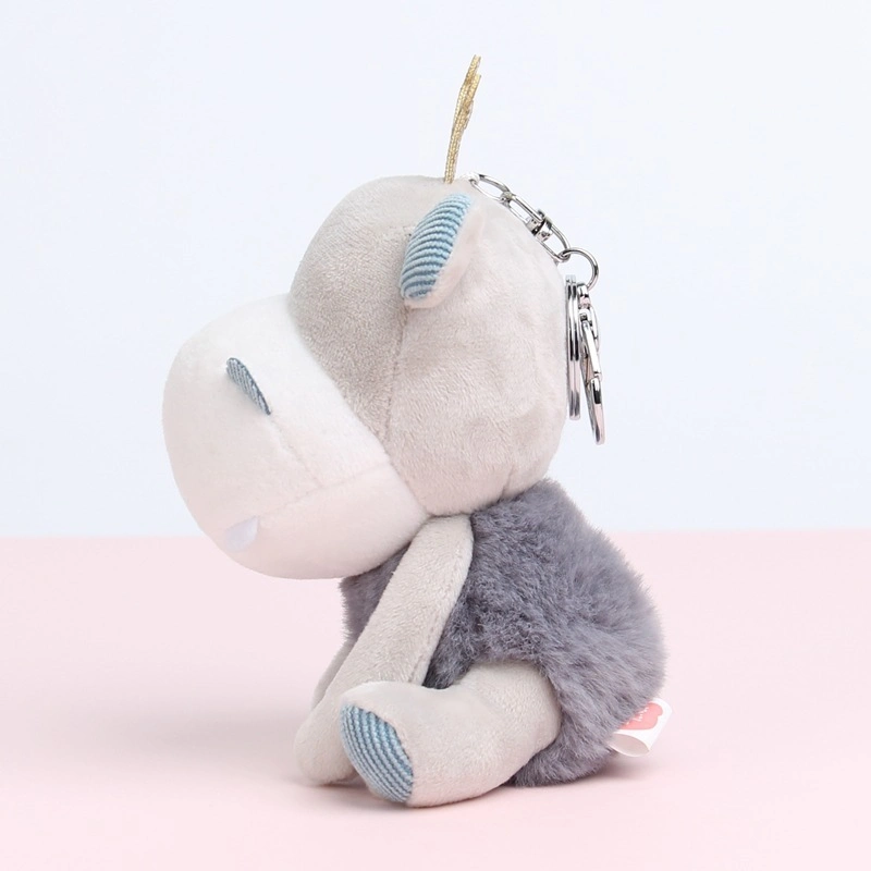 Cute Christmas Soft Plush Hippo Toys Keychain Customize