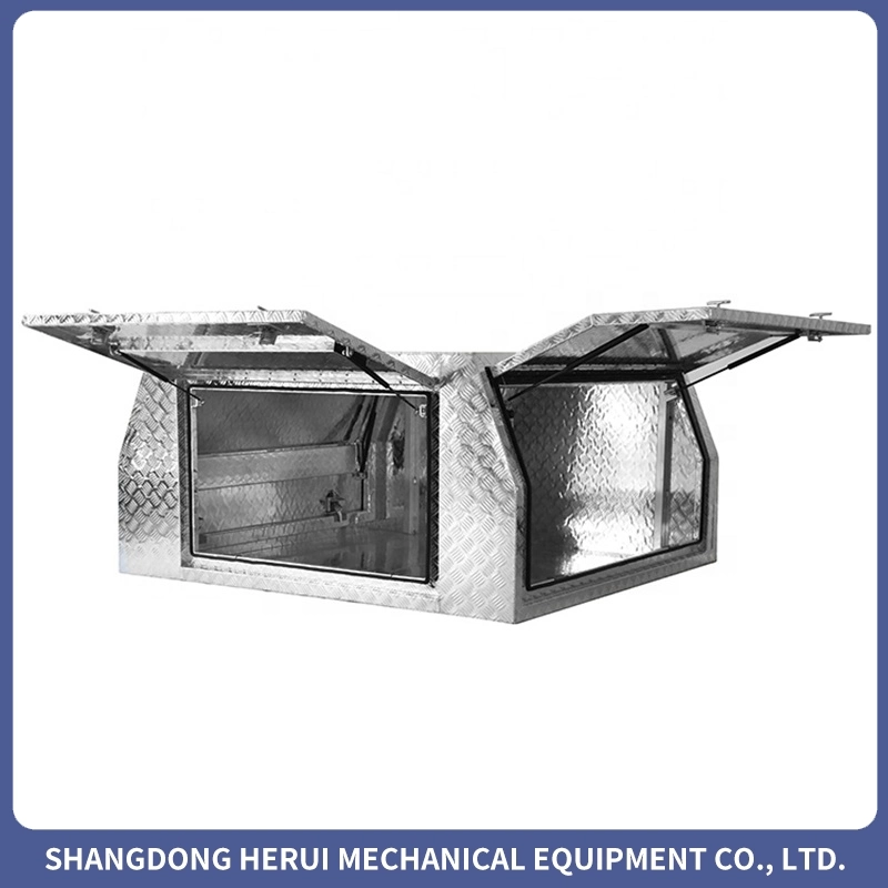 El aluminio Checkerplate PERRO PERRO/Caja Camión jaula jaula/Mostrar caja de aluminio de almacenamiento superior