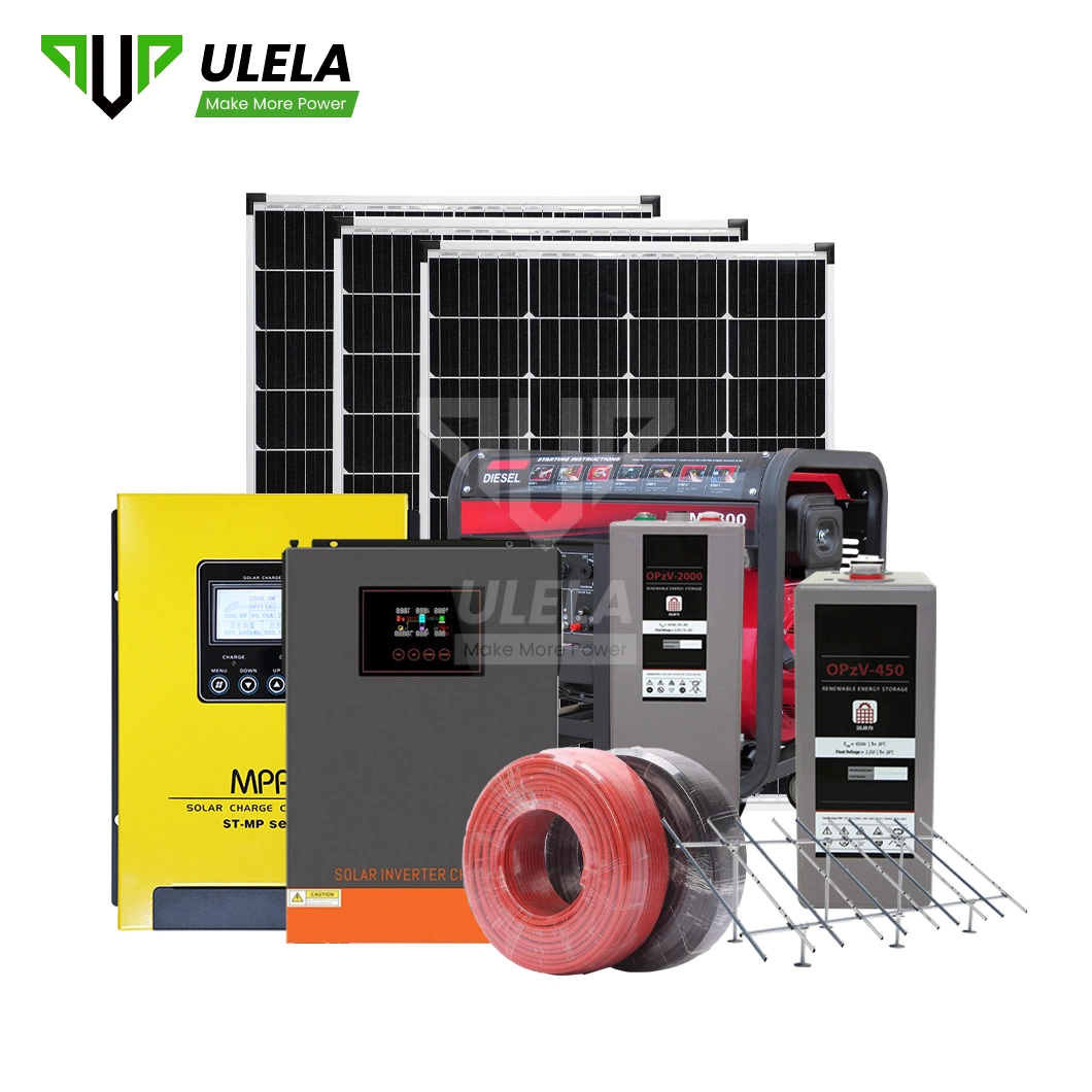 Ulela The Best Portable Solar Power Generator Factory Sample Available off Grid 3phase Solar System China PV Diesel