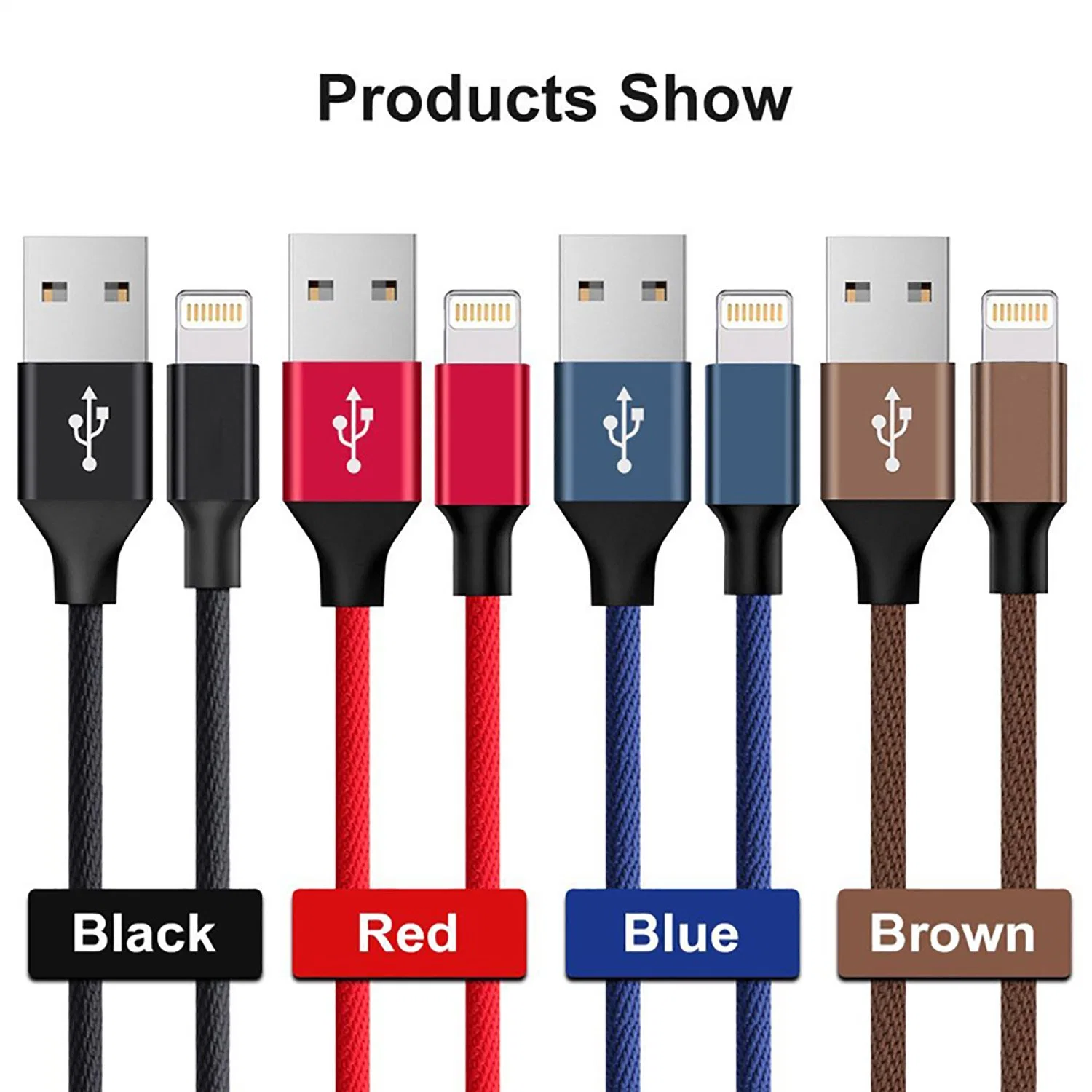 High quality/High cost performance  Fast Charging Lightning USB Cable for iPhone iPad Durable USB Data Charger Cable for iPhone iPad Cell Phone Accessories