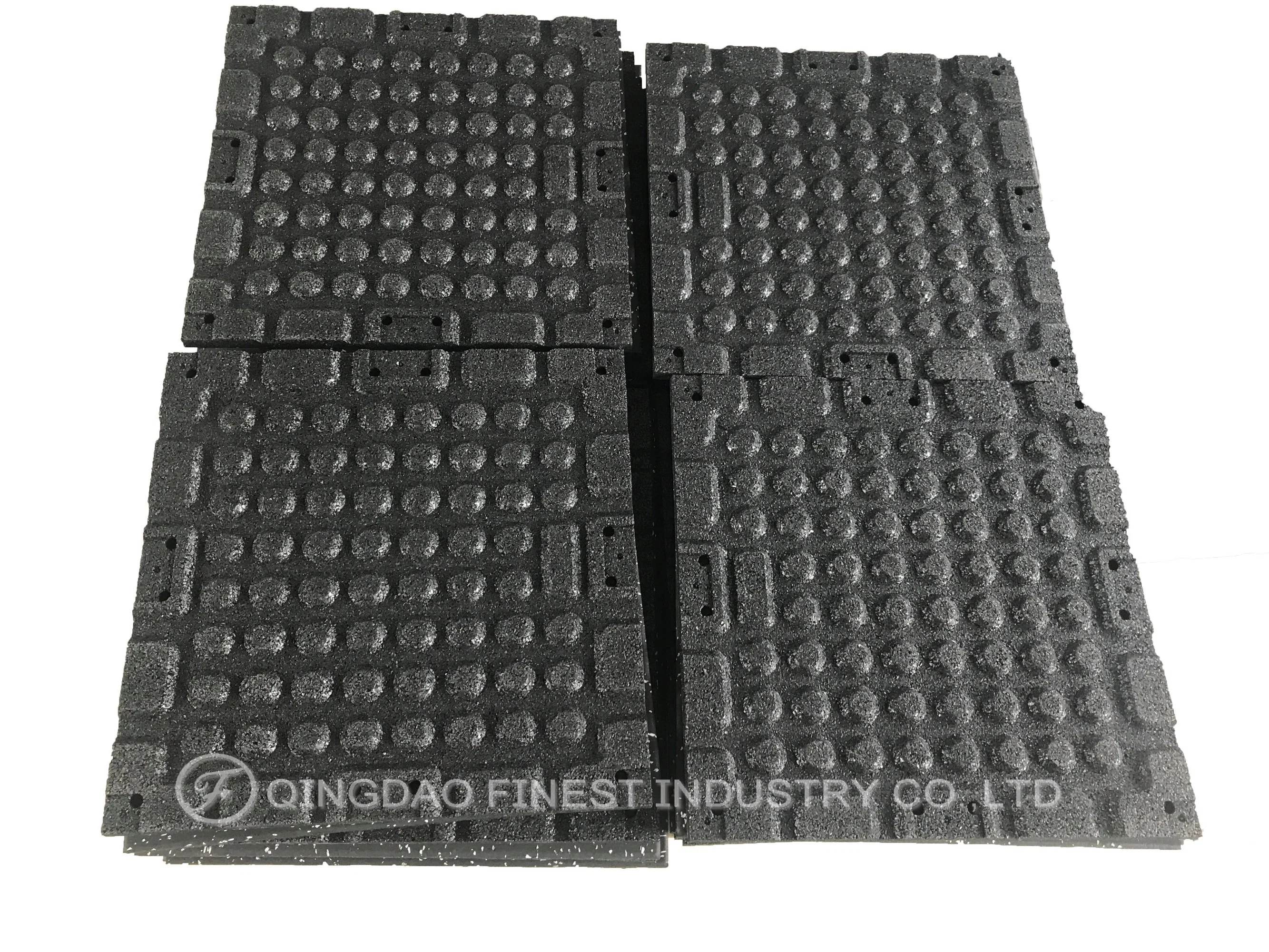 2019 Original Factory Wholesale/Supplier New Style Composite Premium Crossfit Rubber Gym Flooring Tiles Mat with Plastic Locking Parts for Gyms Fitness Equipment