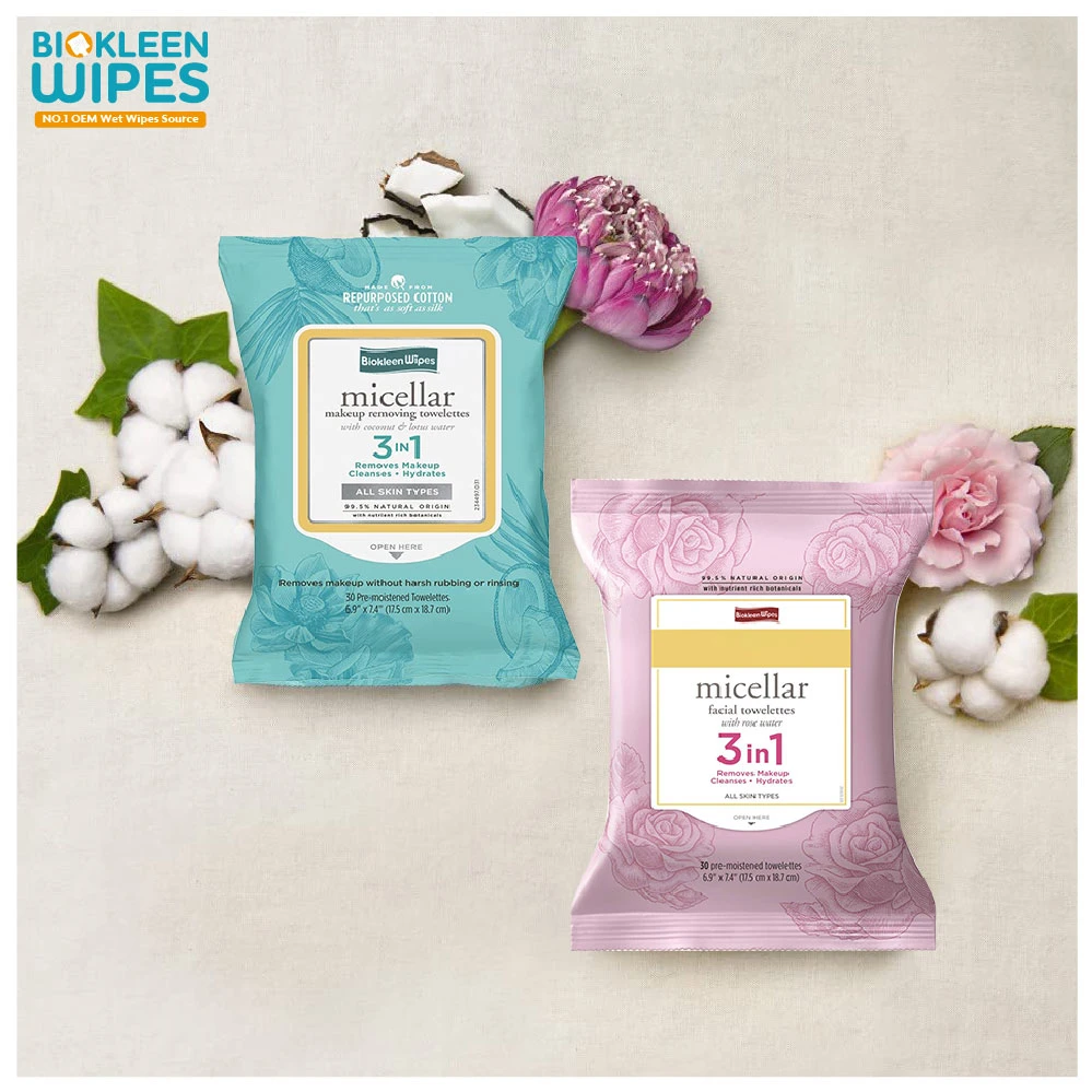 Simple Sensitive Skin Cleansing Keep Me Clean Exfoliating Cooling Collagen Mini Bamboo Pore Facial Wipes Pure Cotton