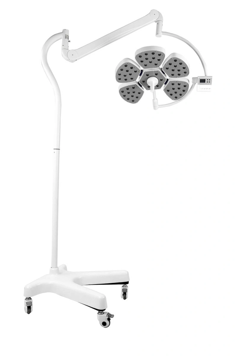 OEM Standing Movable LED5 Shadowless Surgical Lamp Operating Light with Casters