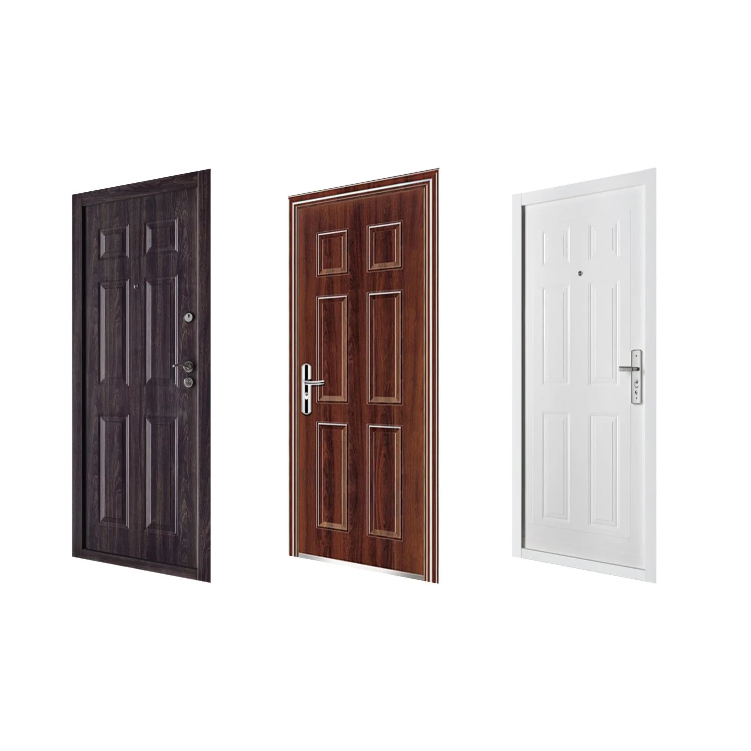 Exterior Interior Industrial Security Fire Proof PVC Melamine Flush Entrance Fire Emergency PVC Entry Exit Fire Prevent Fire Rated Solid Wood Door