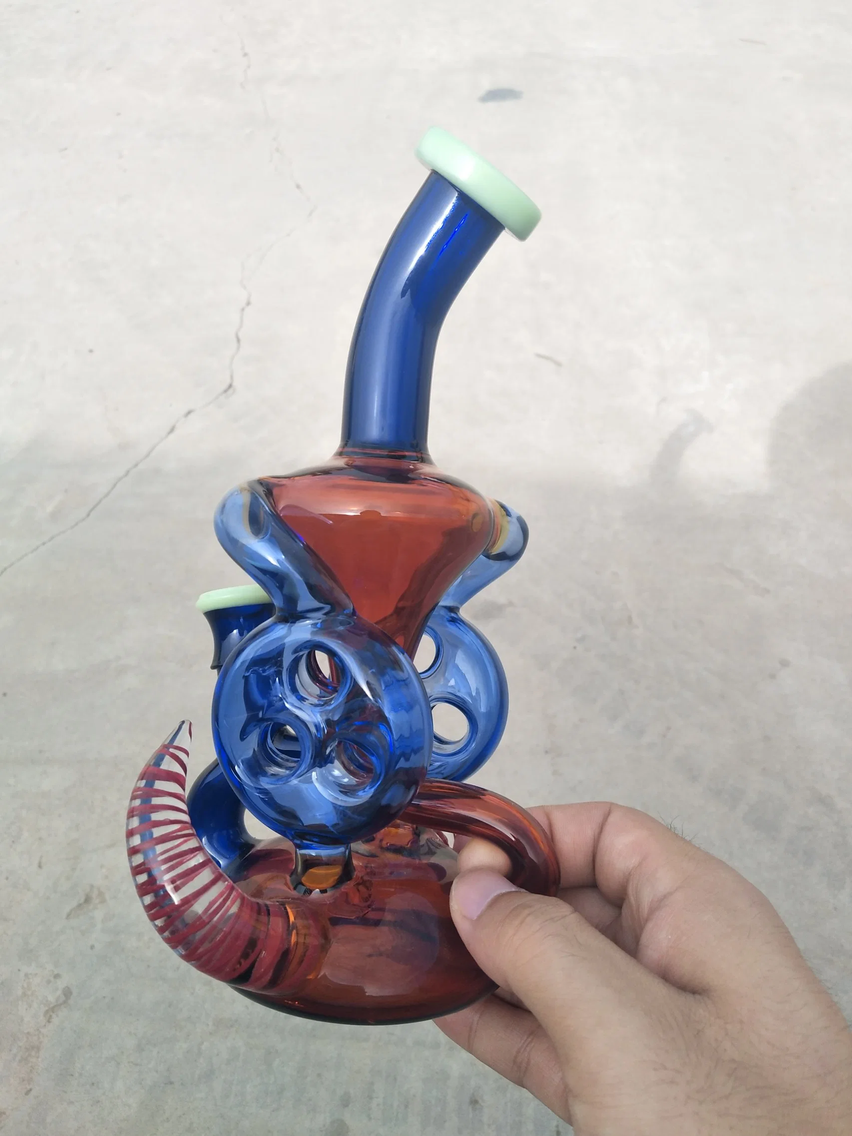 DF2325 tubo de humo de ámbar Shisha Hookah tubo de agua de vidrio