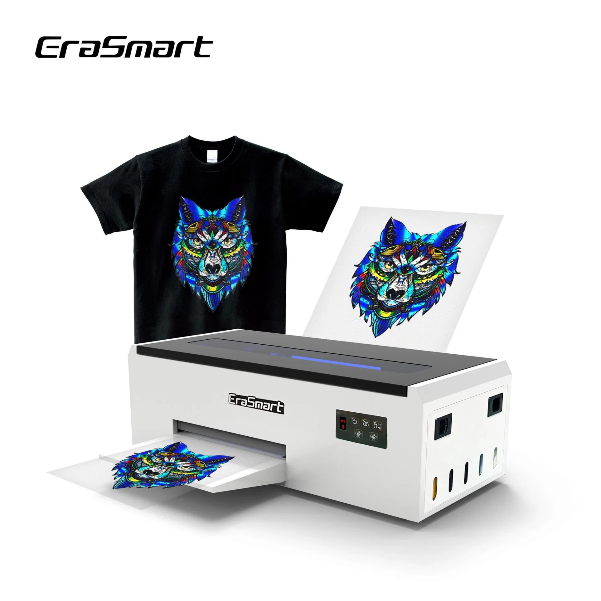 Erasmart Professional Small Digital A3 A4 L1800 White Toner Roll Transfer Pet Film Cloth Fabric Dtf Printer Direct to Film Bags Printing Machinery