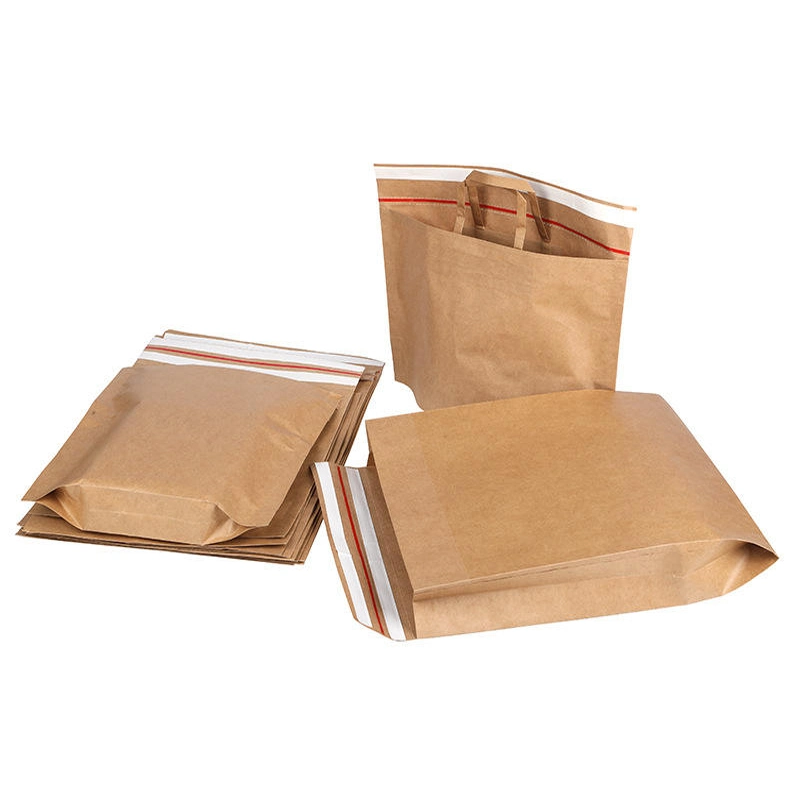 Custom Logo Brown Kraft Paper Mailer Bag Eco Friendly Mailing Shoes Clothing Underwear Packaging Bags Postal Satchel Paper Bag