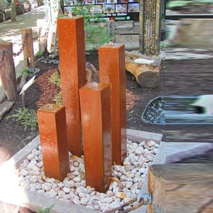 Outdoor Corten Steel Waterfall Water Fountain for Home Garden Landscape