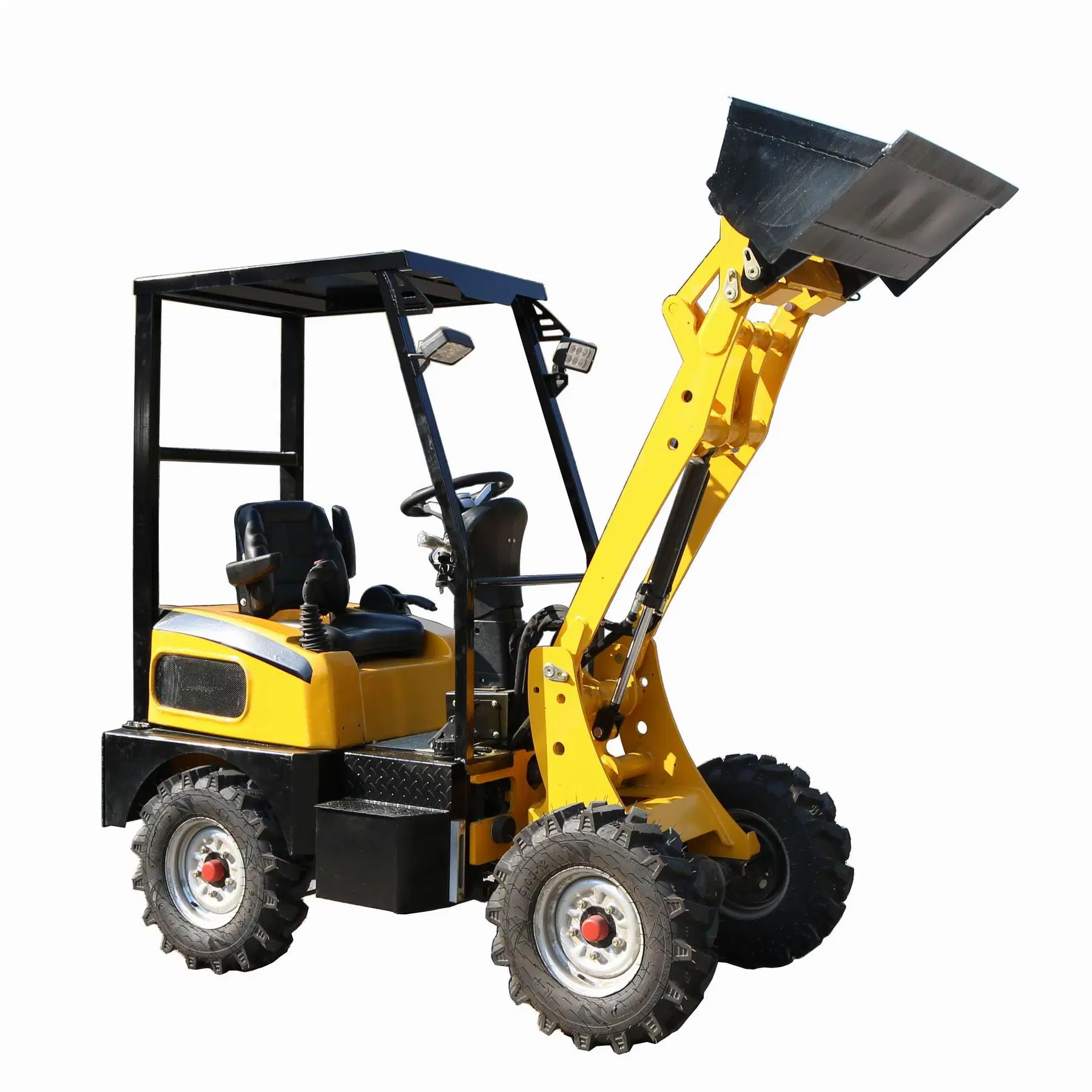 Chinese 500kg Small Compact 4 Wheel Drive Articulated Electric Mini Wheel Loader Price List for Sale Made in China