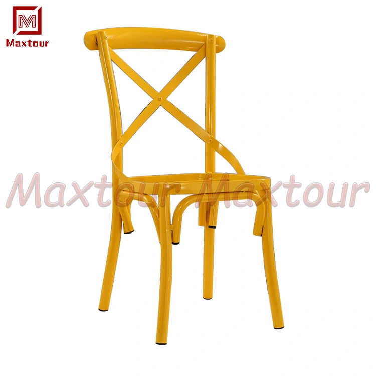 Hot Selling Outdoor Furniture X Cross Back Metal Tiffany Dining Chair