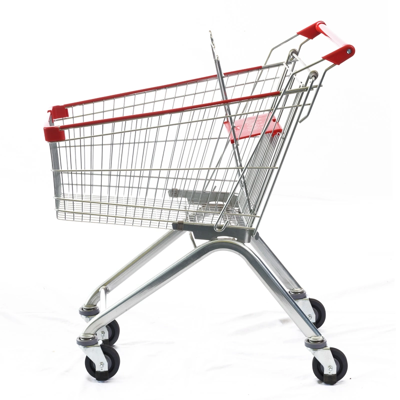 Whole Sale Metal Shopping Trolley with Plastic Handle Supermarket Cart