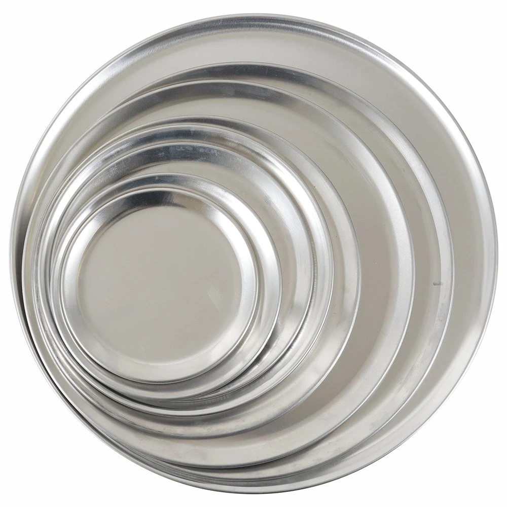 Aluminum Pizza Tray/Pan, Coupe Style or Wide Rim Bakeware