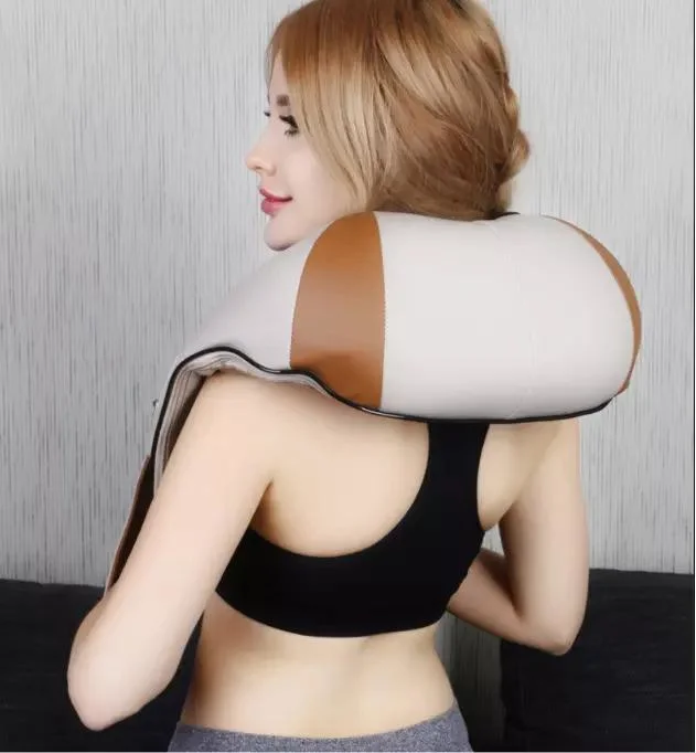 16 Deep Tissue Kneading Massage Nodes Heads Ergonomic Electric Back Massager with Heat Shiatsu Neck and Shoulder Massage