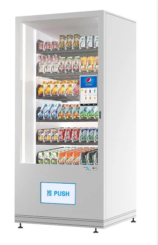 Bebidas frias de bebidas à frio Máquina de Venda automática Combo com refrigeração Sistema