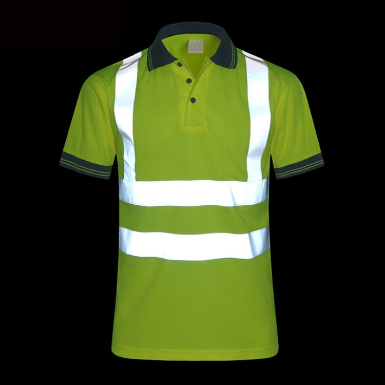 Reflective Clothing Polo Shirt Sanitation Engineering Clothing Quick-Drying Printing Logo