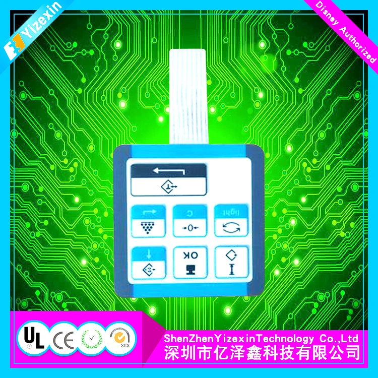 High quality/High cost performance  with Gradient Color Membrane Switch with Metal Dome