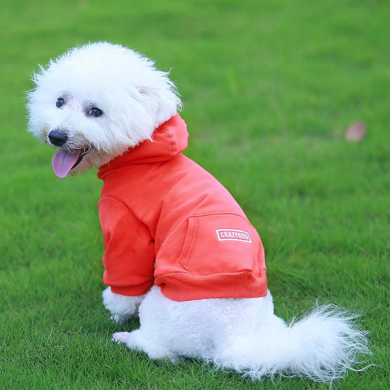 OEM Custom New Autumn Korean 100%Cotton Baseball Sweater Pet Clothes Dog Clothes Plain Fashion Dog Hoodies Factory Wholesale