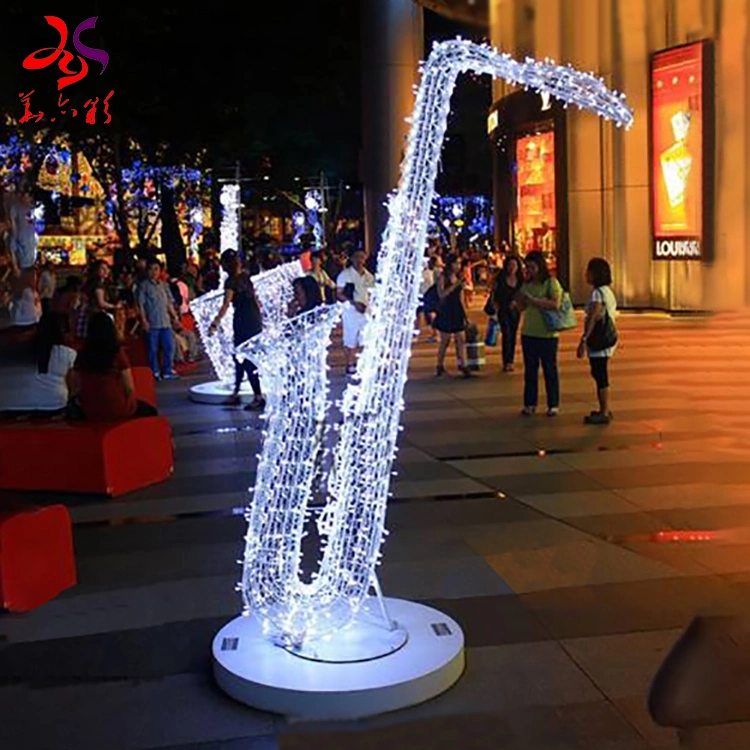 La escultura decorativa Motif Instrumentos Musicales LED luz para la decoración de eventos
