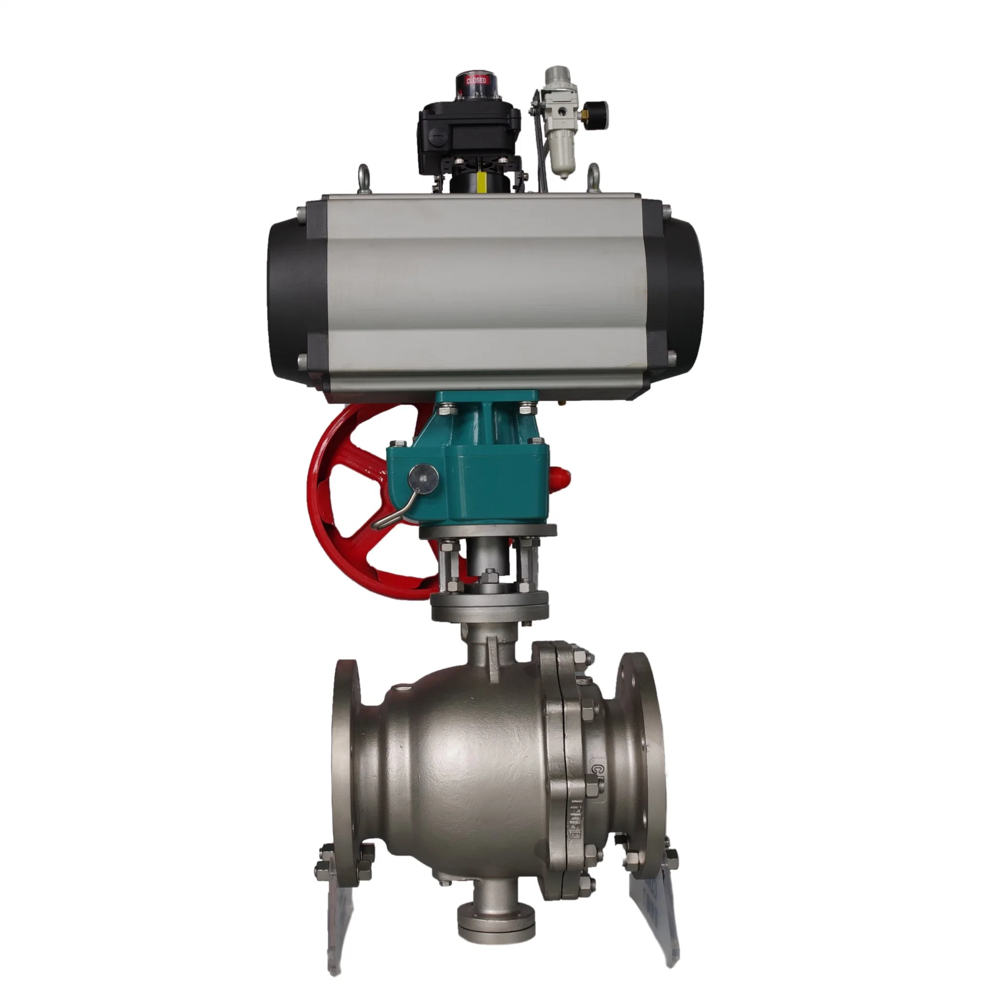 Durable Pneumatic O-Type Seated Ball Valve Stainless Steel Control Valves