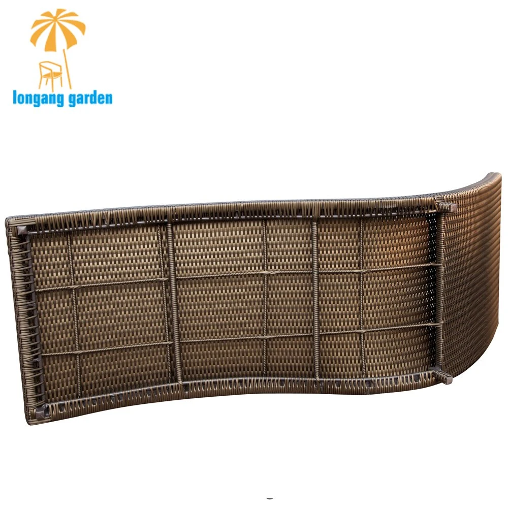 Leisure Modern Garden Patio Customized Hot Sale Outdoor Hotel Resort Home Villa Handmade Weaving Woven PE Rattan Wicker Rope Sunbed