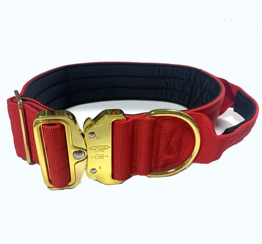 Heavy Duty Buckle Dog Collar with Handle Tactical Pet Collar