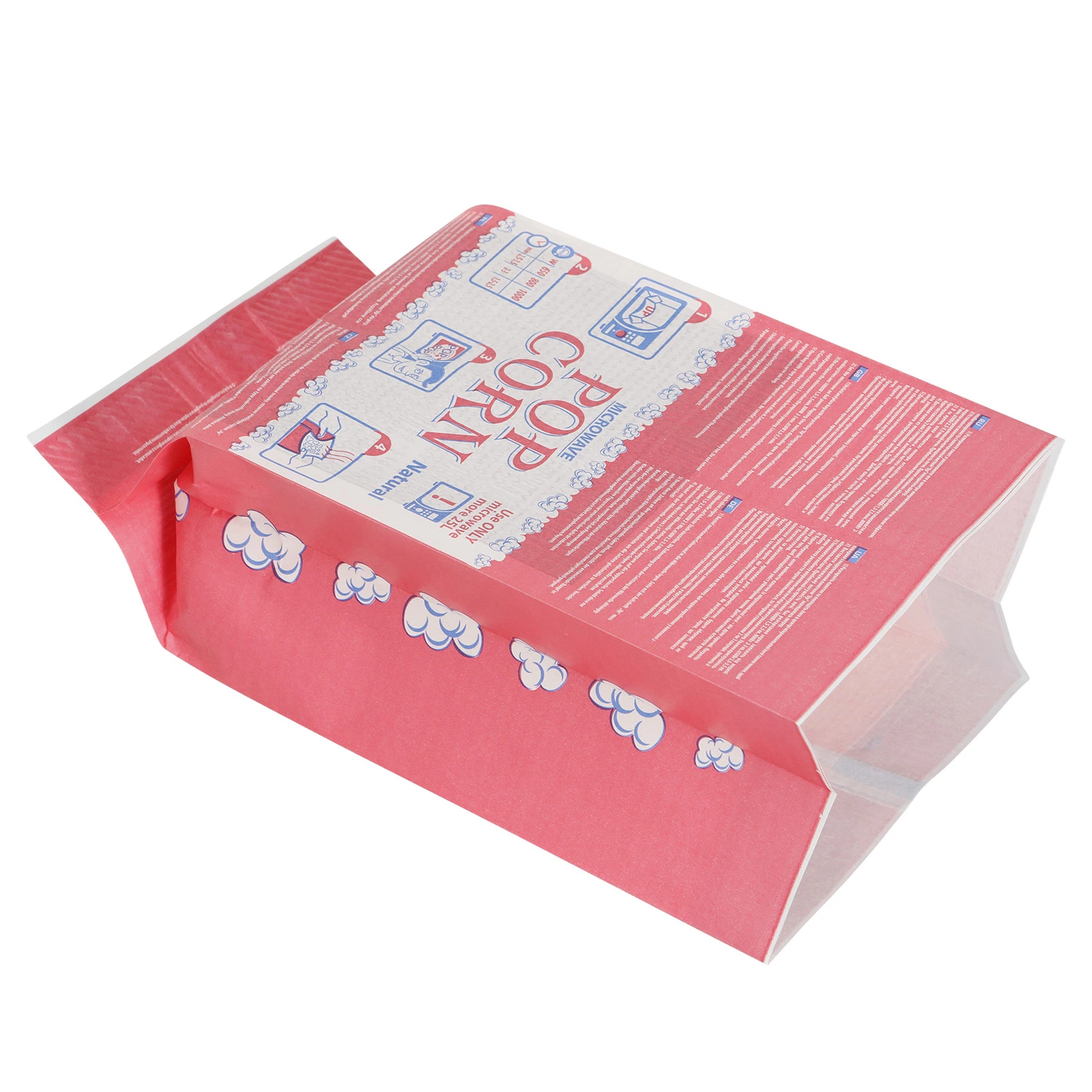 Beverage Packaging Flexo Printing Recyclable Accept Microwave Popcorn Packaging Bag