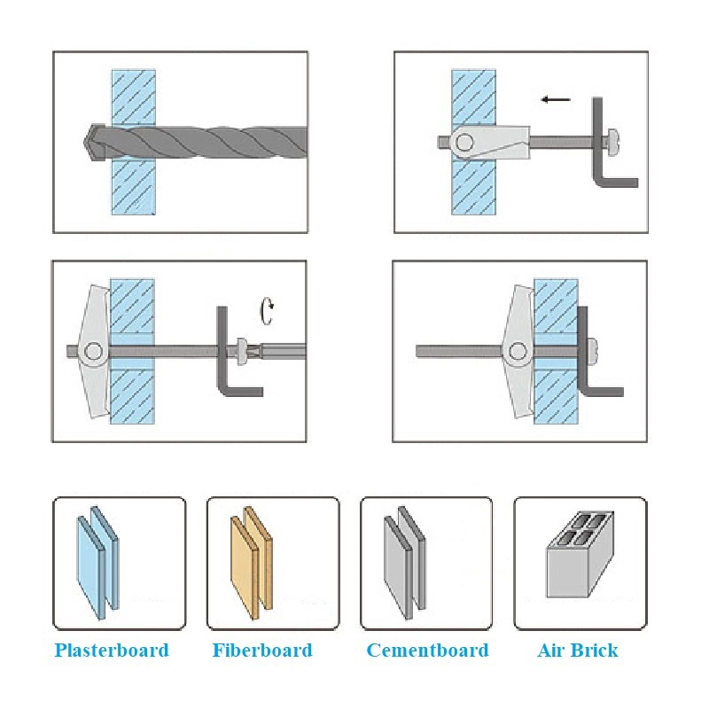 Galvanized Spring Toggle Anchor Bolt