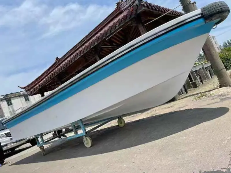 14FT/4,3 m prix bon marché matériel bateau de travail de la pêche en fibre de verre bleu bateaux de course