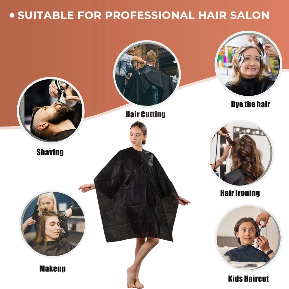 2021 Hot Selling Disposable PE Cutting Cape for Hairdressing Topmed