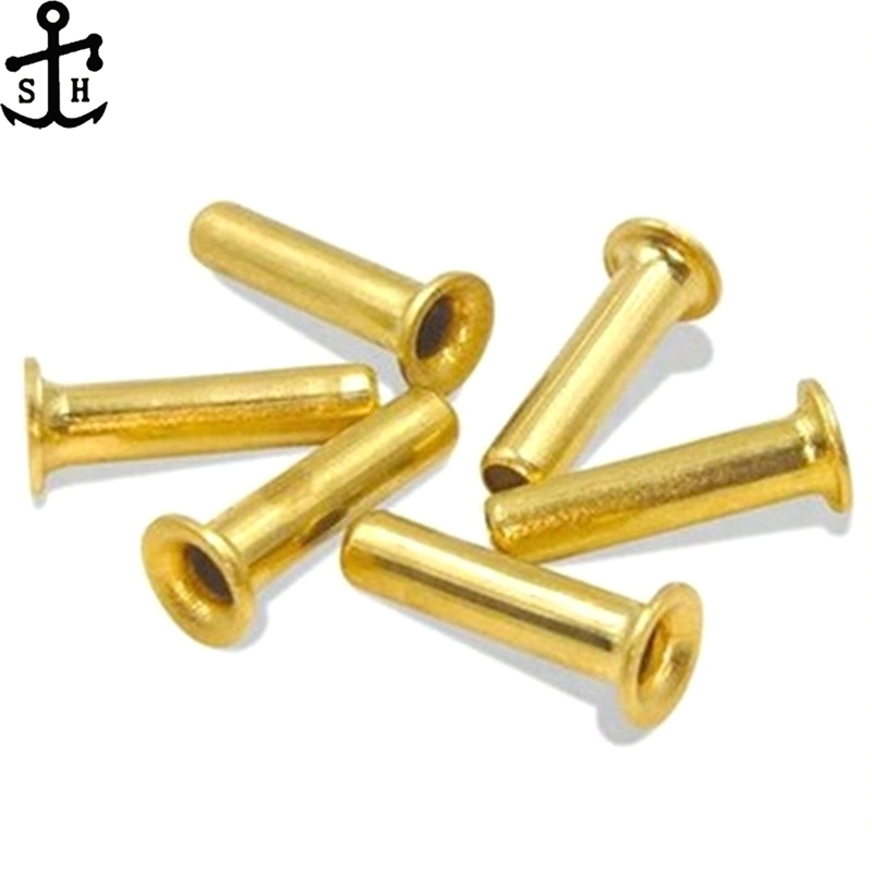 Customized Small DIN 9338 Brass/Red Copper Hollow Rivet for Decoration Made in China