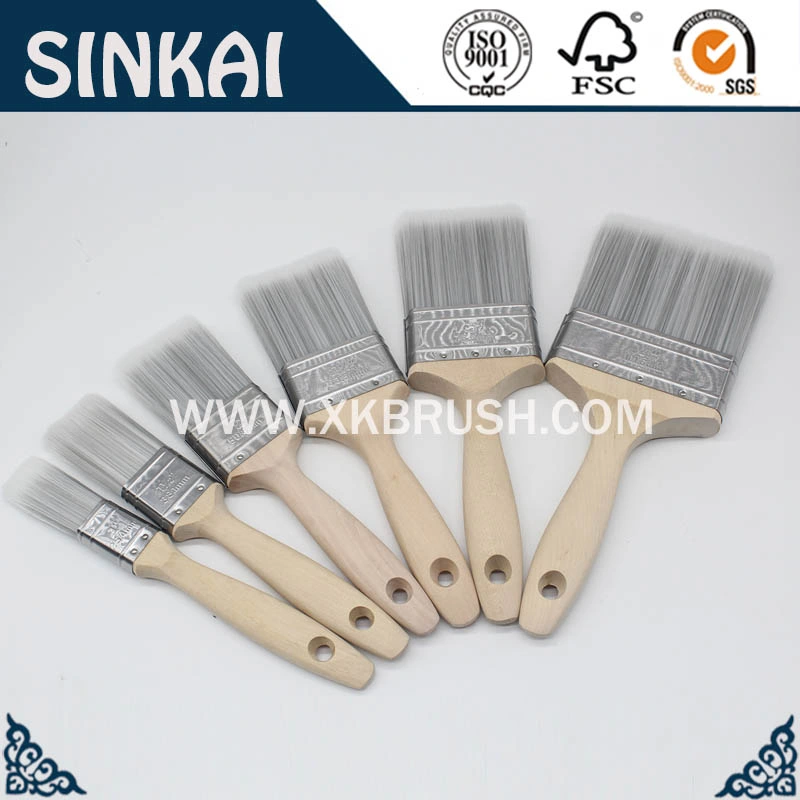 First Class Wood Painting Brush Natural Pig Bristle