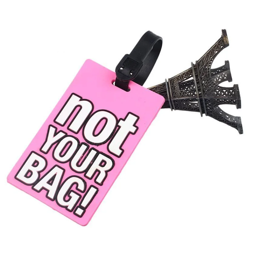 Custom Lovely Cartoon Design PVC Luggage Tag for Advertising Gift