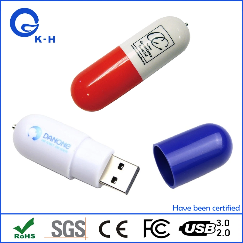 Plastic Capsule Pill U Disk Flash Memory 8GB 16GB 32GB