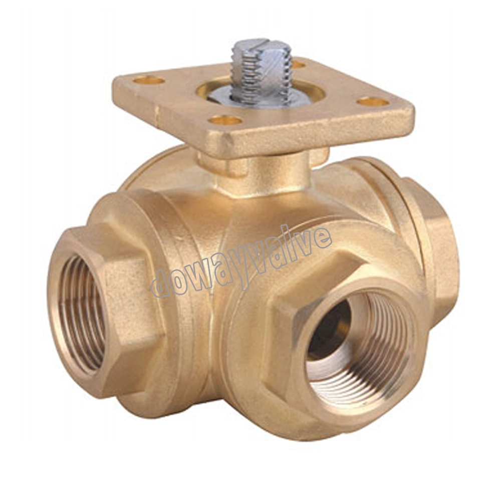 Chinese Factory ISO5211 Full Port Brass Ball Valve with Mounting Pad