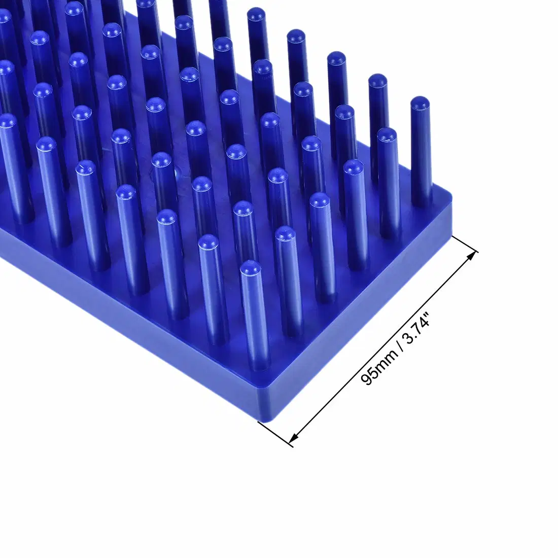 Soporte para rack de ganchos para tubos de ensayo de 6*11 66 pocillos para uso en laboratorio Rack de tubos de ensayo de plástico