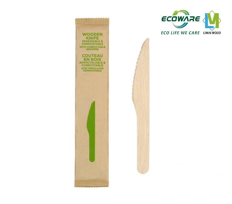 Premium Quality Disposable Wooden Cutlery Increased Strength Stiffening Rib Wooden Knife