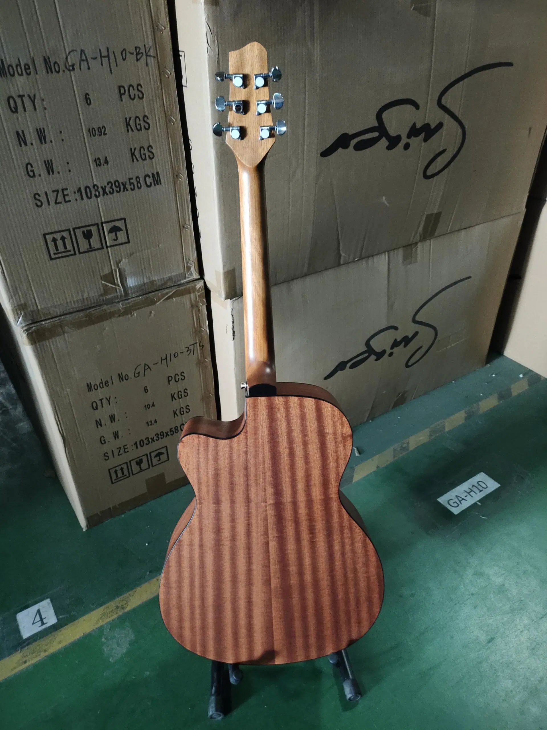 Hot Sale Musical Instruments 40 Inch Spruce Wood Acousitc Guitar with Side Hole