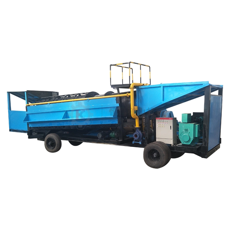 Gold Trommel Scrubber Washing Machine for 100 Ton Alluvial Gold Washing Plant to Cleaning The Mud and Dust