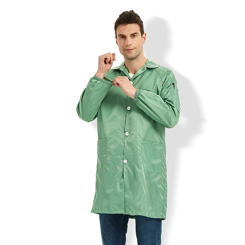 Customization Available 5mm Grid Cleanroom Antistatic ESD Garment