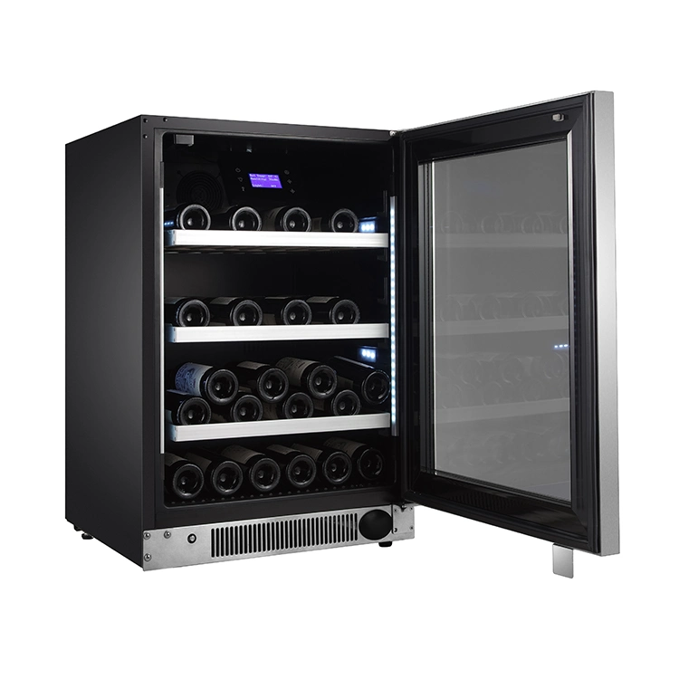 OEM Custom elegante construido compresor 46 botellas de vino de Zona Única NEVERA REFRIGERADOR DE VINOS bajo el mostrador