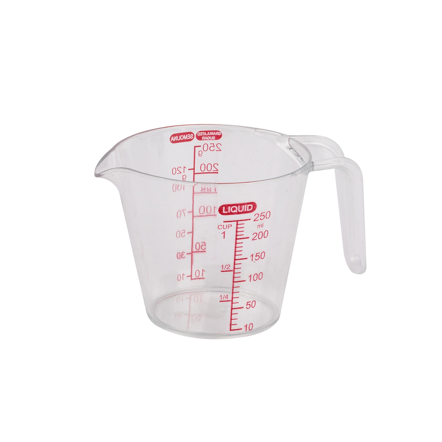 3 PCS Transparent Plastic Measuring Cup Set with Purple Rubber Soft Handle 1 2 3 4 Cup for Baking Measurement